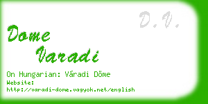 dome varadi business card